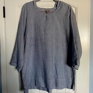 J.Jill Striped Tunic Blouse size XL